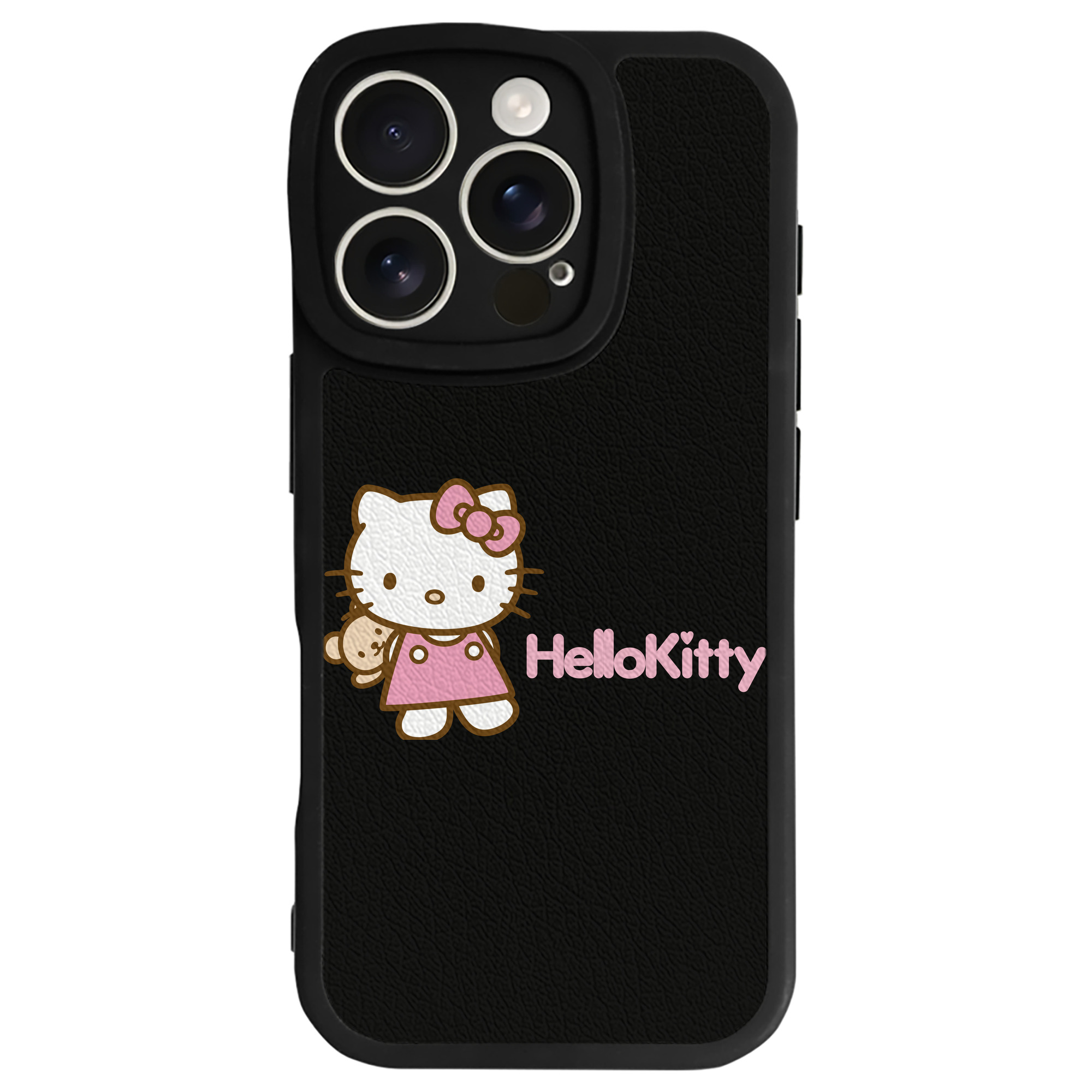 （画像用） Hello Kitty ハローキティ 【iPhone 16シリーズ対応】シリコンスマホケース（レザー調） 材質：シリコン